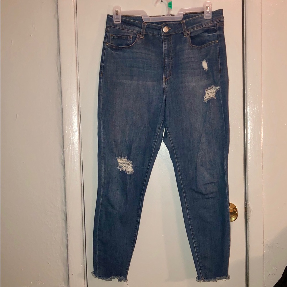 Distressed jeans!